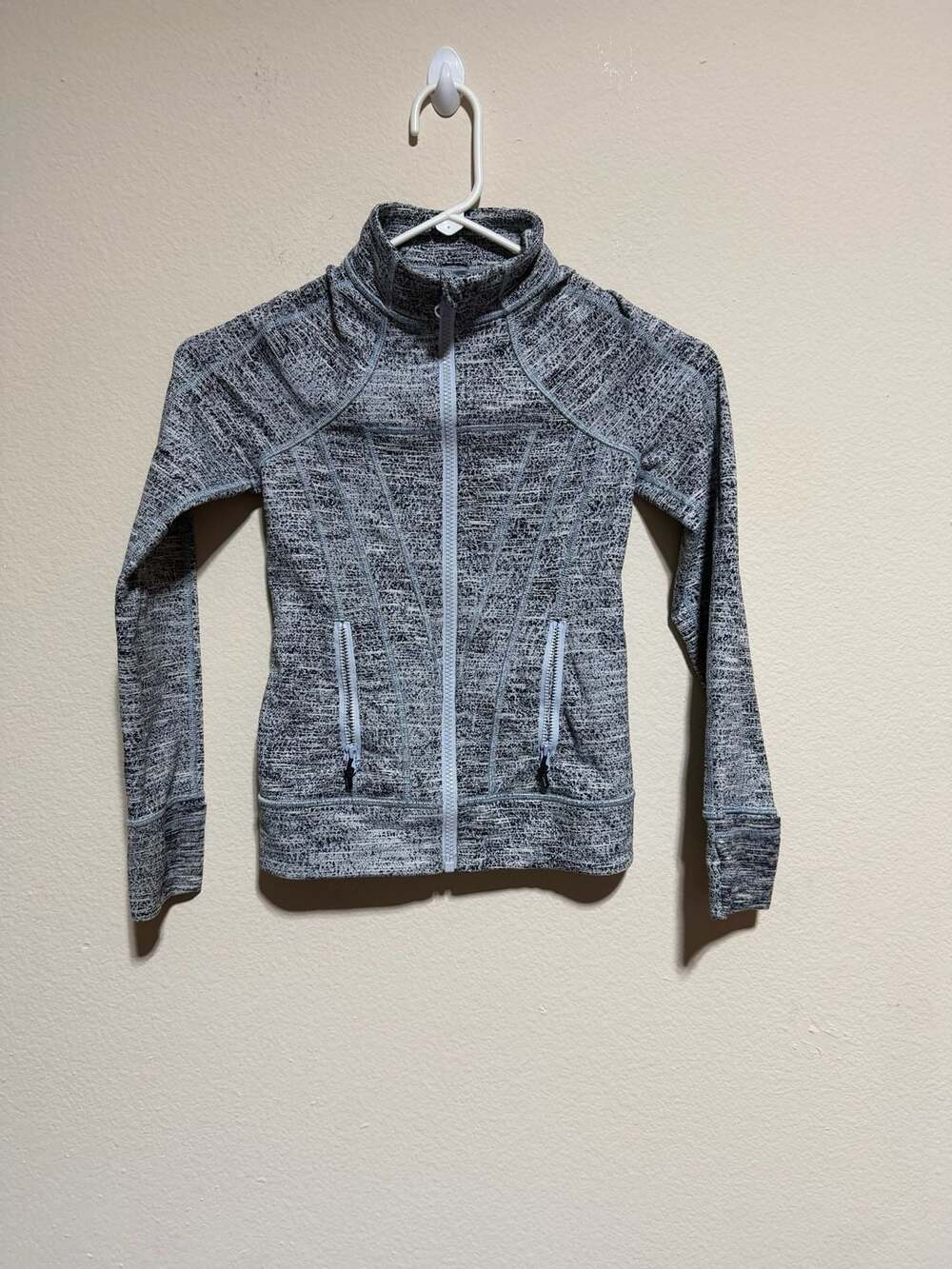 Ivivva Athletic Full Zip Jacket Gray Black Marled
